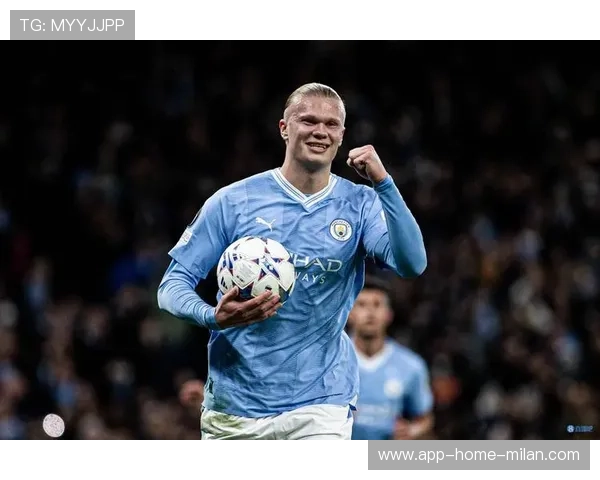 哈兰德梅开二度助曼城2比1领先,本赛季五大联赛双响5次居首,曼城队长哈兰德